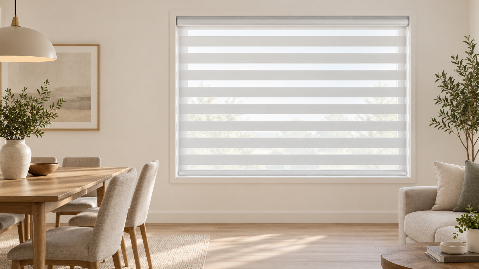 Layered Shades installed in a home interior